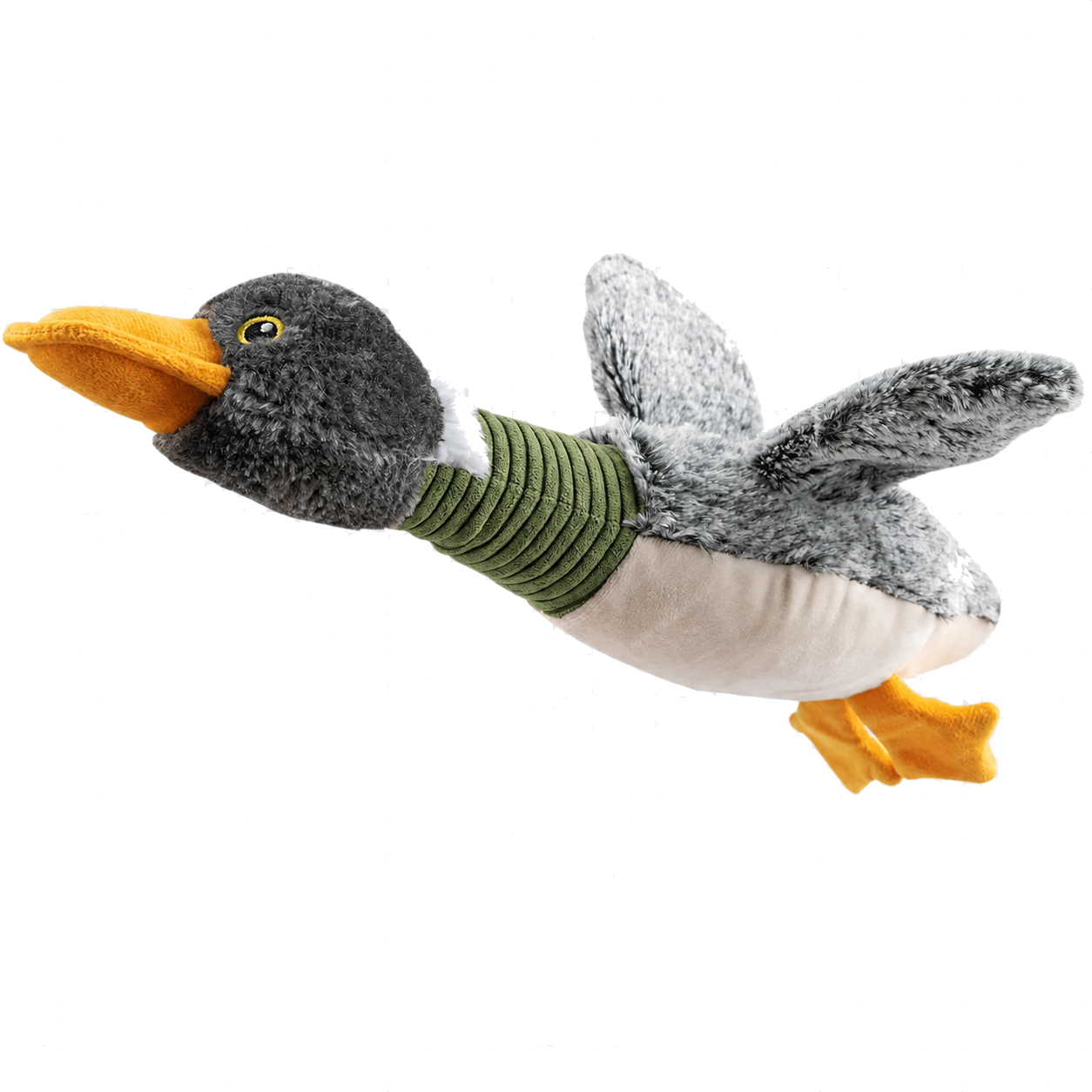 Mallard duck plush dog toy