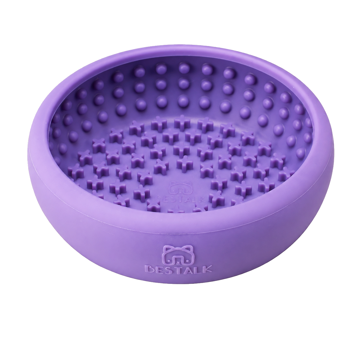 Destalk textured silicone slow feeder lick bowl