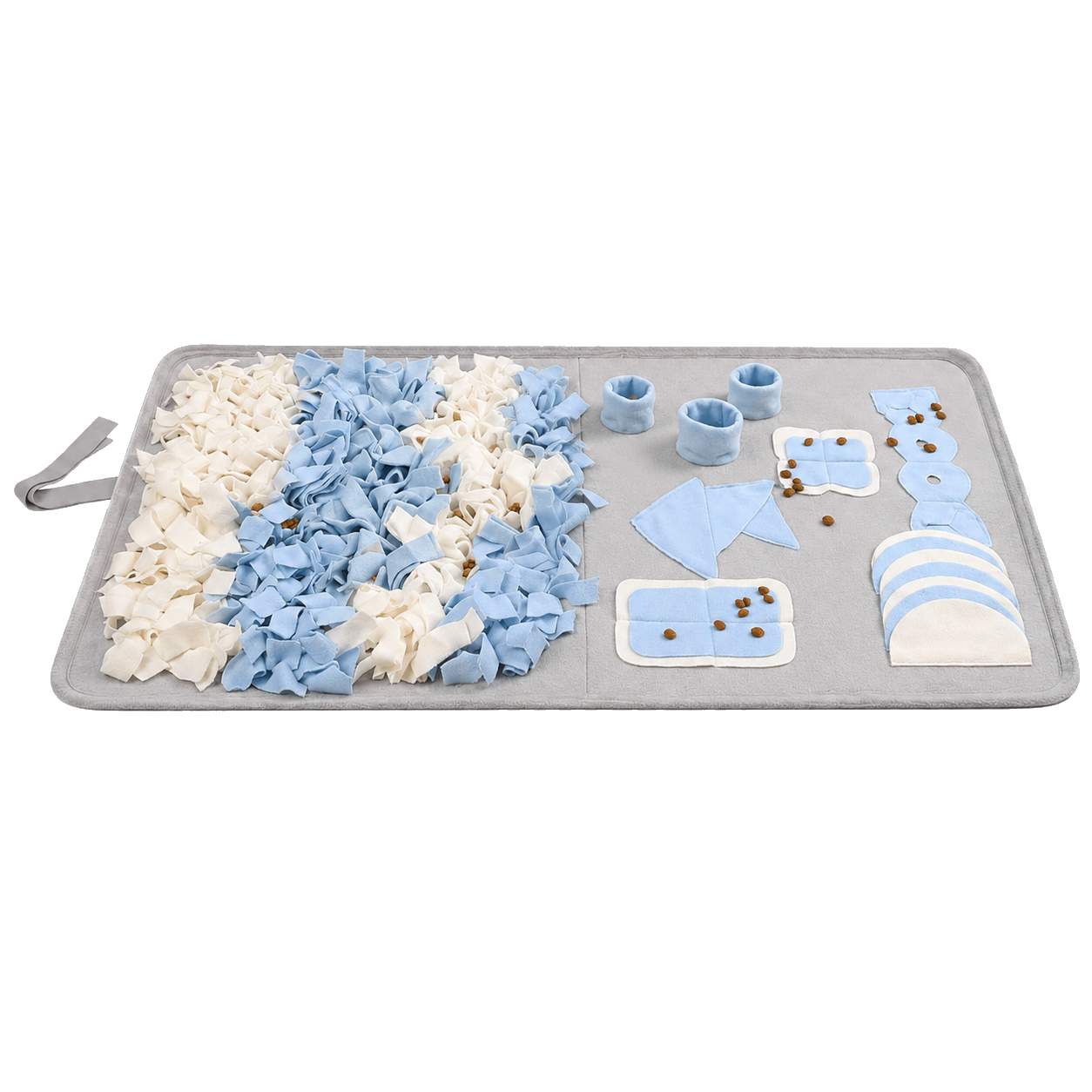 Rectangular adjustable snuffle mat for dogs
