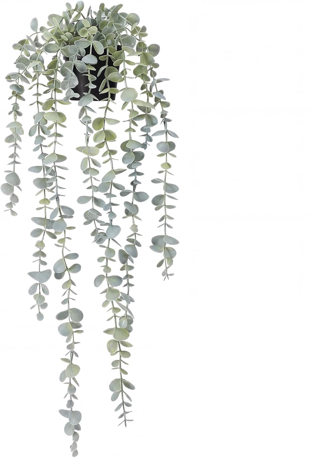 COCOBOO Artificial Hanging Eucalyptus Plant in black pot