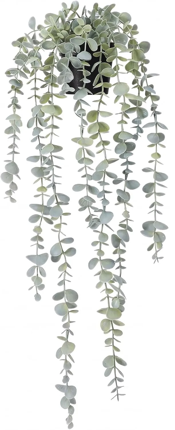 Artificial hanging eucalyptus plant