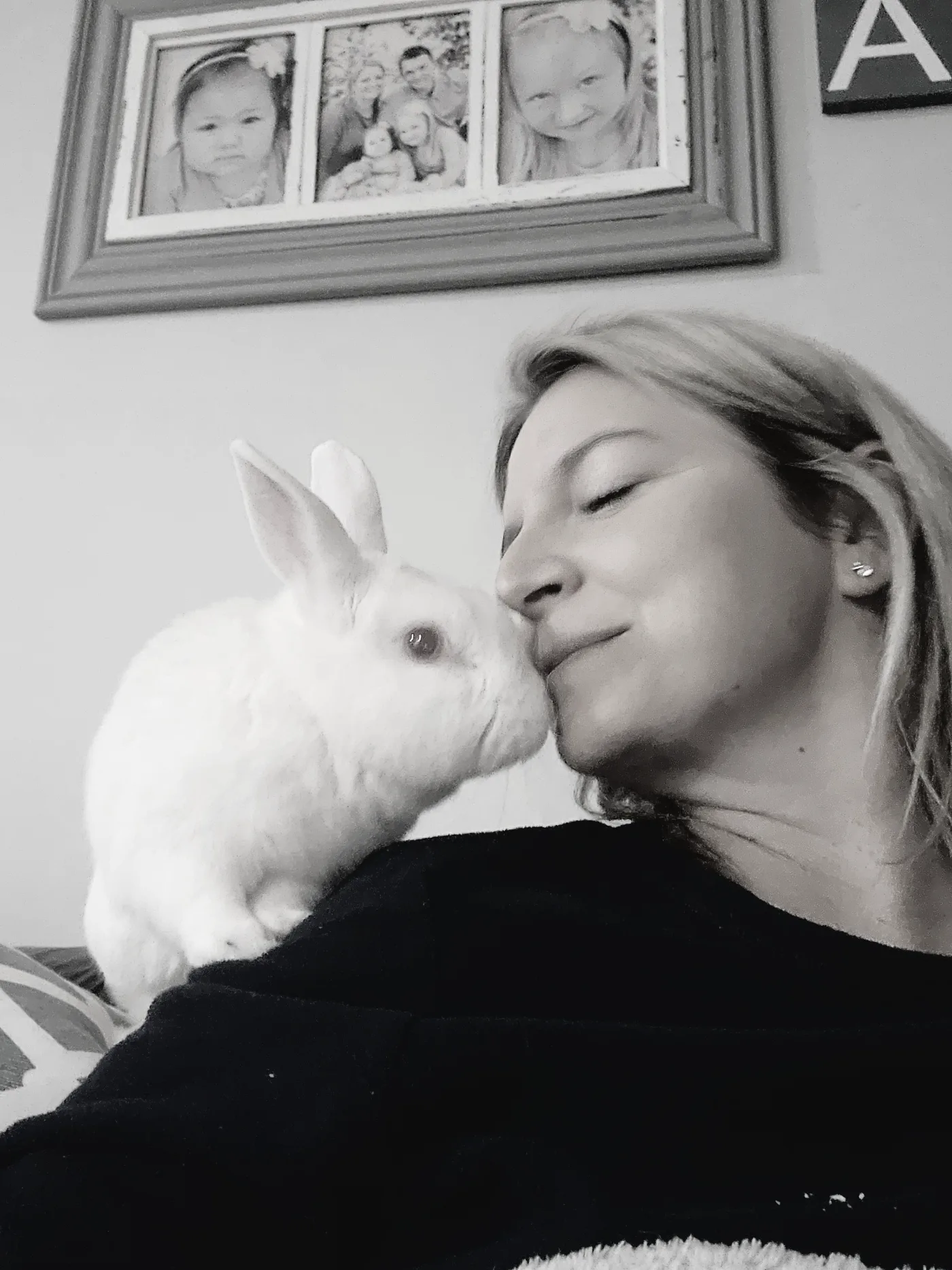 Marshie nuzzling Anelda's cheek