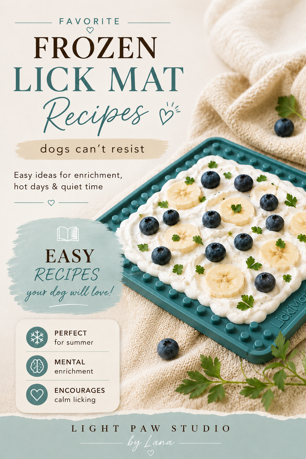 Frozen lick mat recipes your dog will love