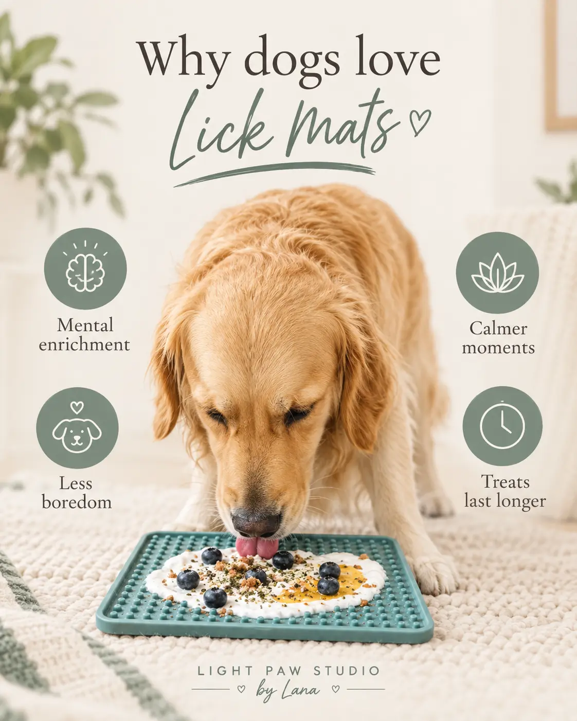 Why dogs love lick mats: mental enrichment, calmer moments, less boredom and treats that last longer