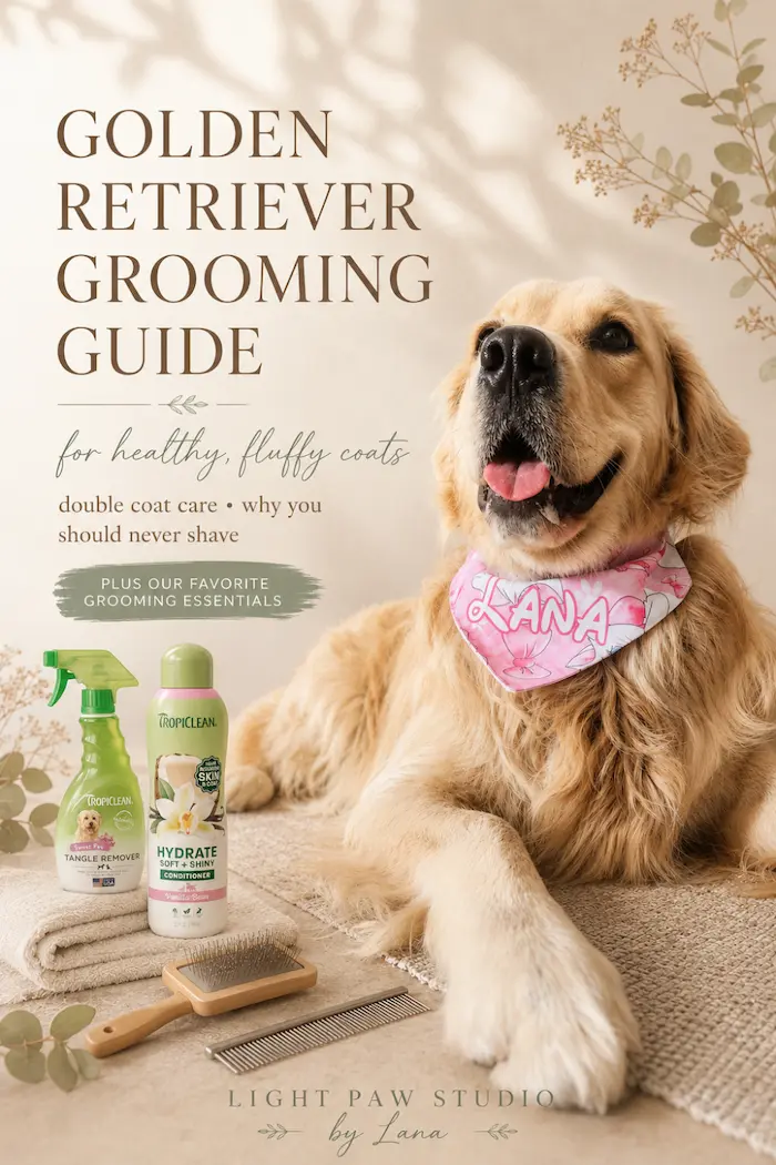Golden Retriever Grooming Essentials, Light Paw Studio