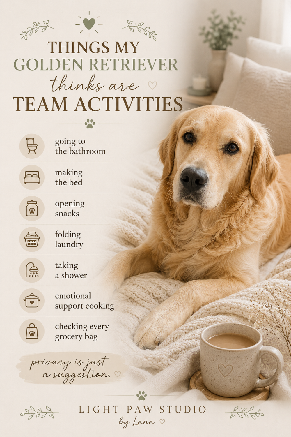 Things My Golden Retriever Thinks Are Team Activities