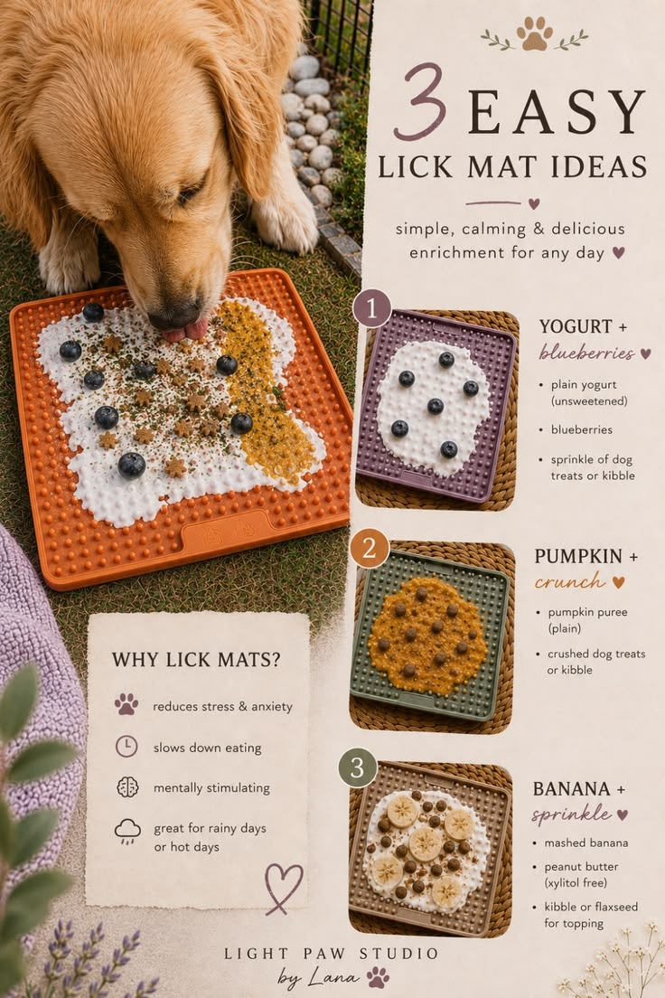 Lick mat recipes