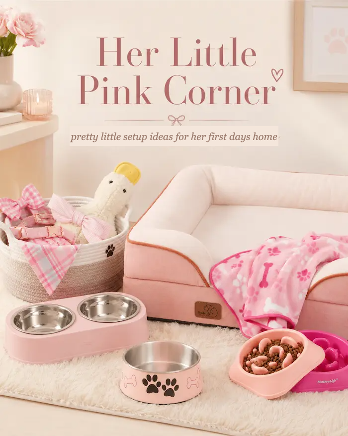 How to create a pretty pink puppy corner