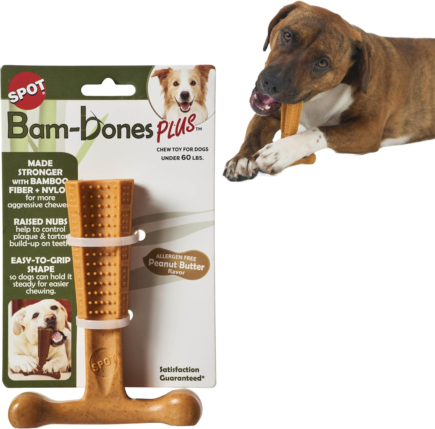SPOT Bam-Bones Plus T Bone Chew Toy