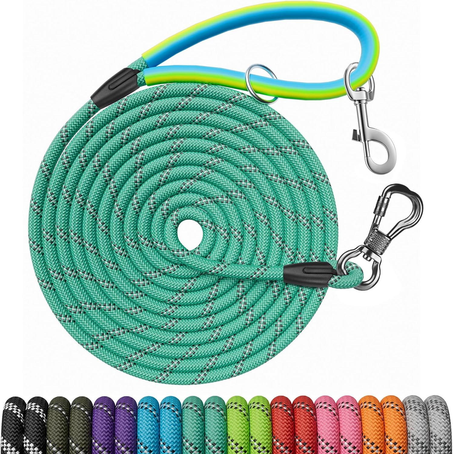 NTR 15FT Long Dog Training Leash Teal