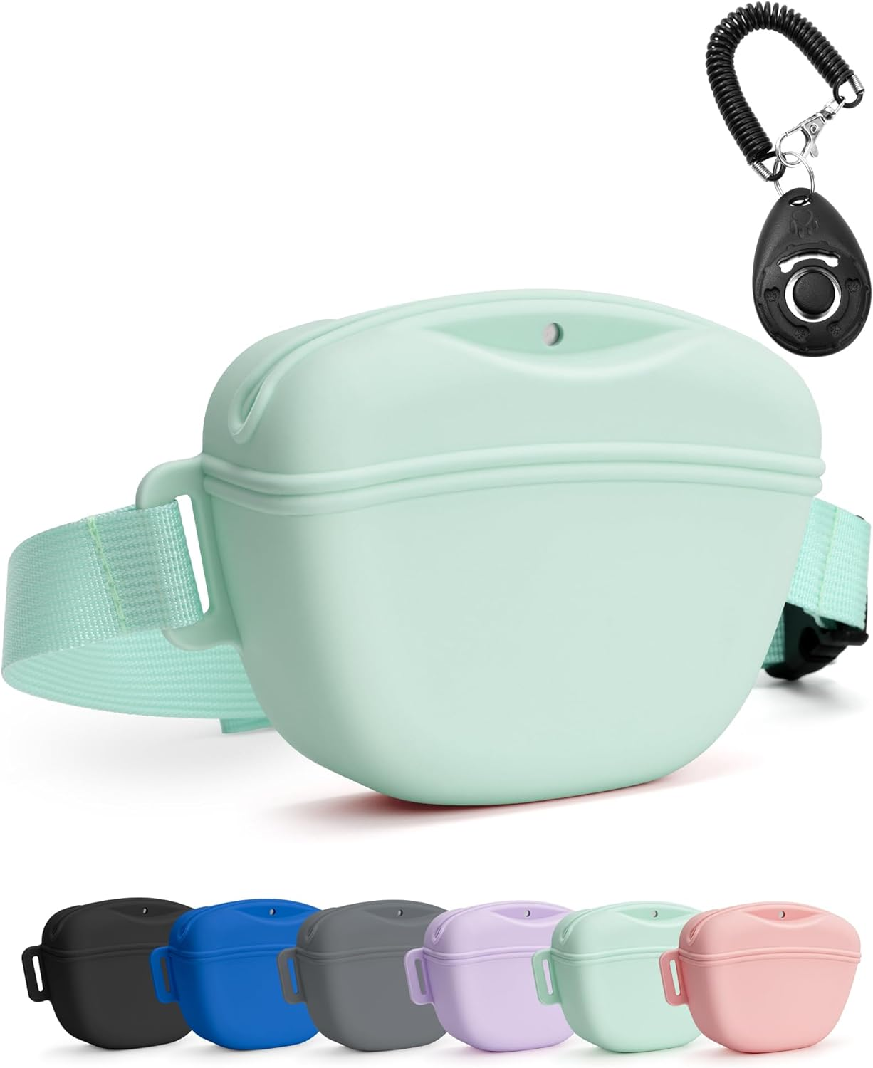 heouvo Dog Treat Pouch with Training Clicker