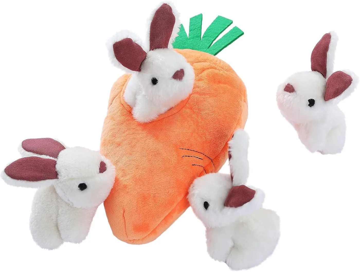 Hide and Seek Bunny Carrot Dog Toy