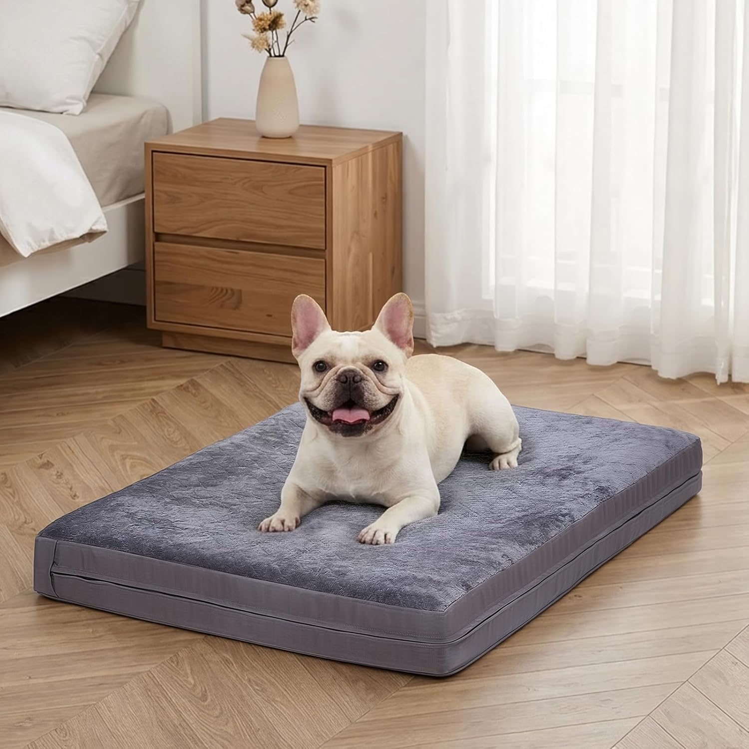 Soft washable crate mat for dogs