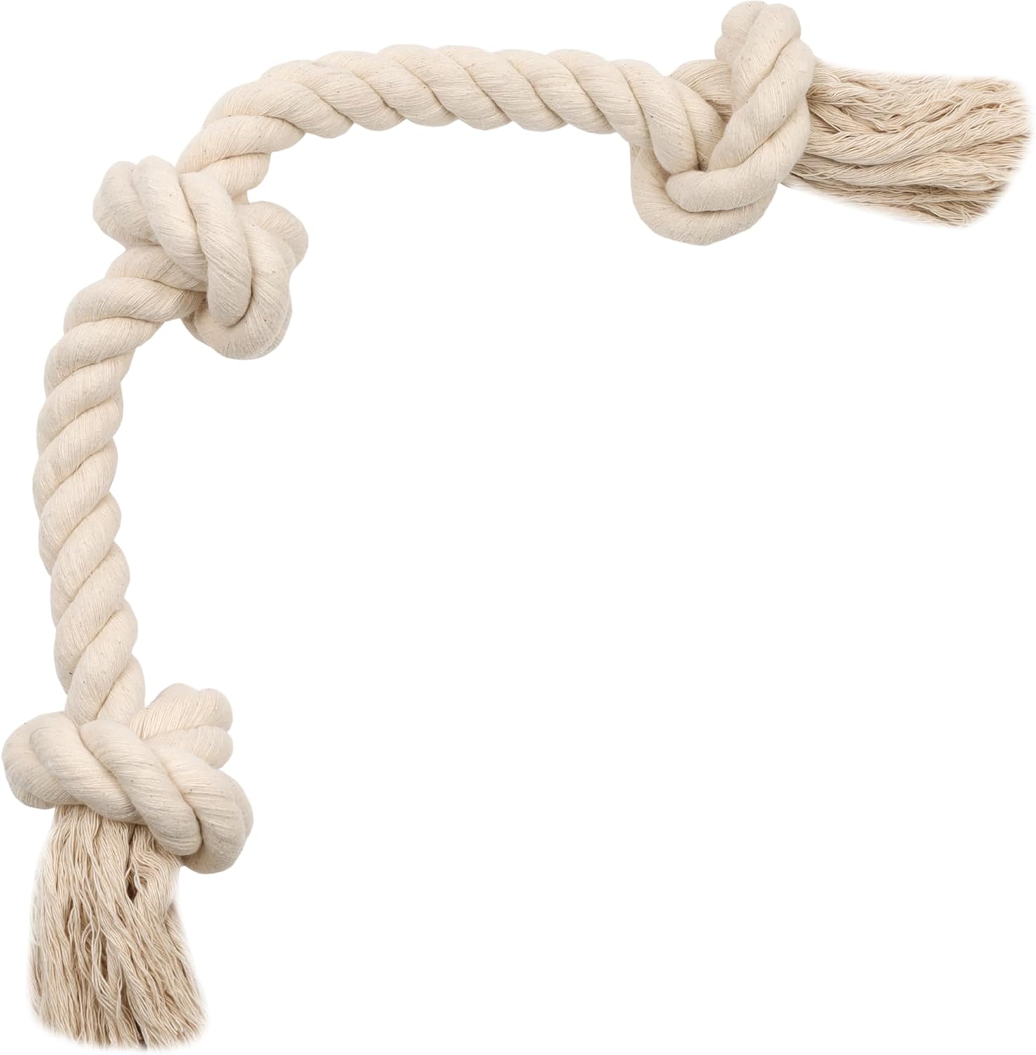 Barida natural white cotton rope toy for medium and large dogs