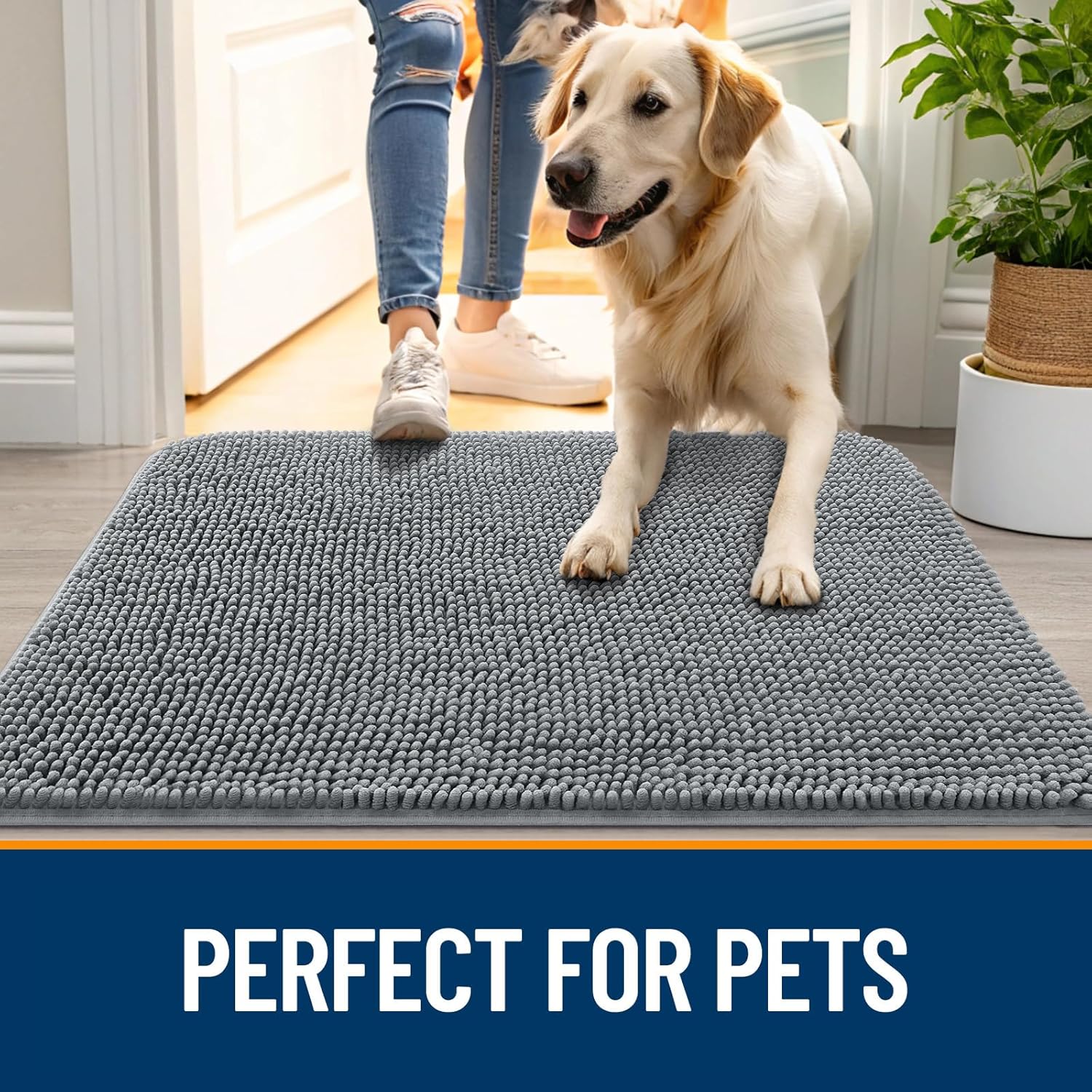 Washable absorbent doormat