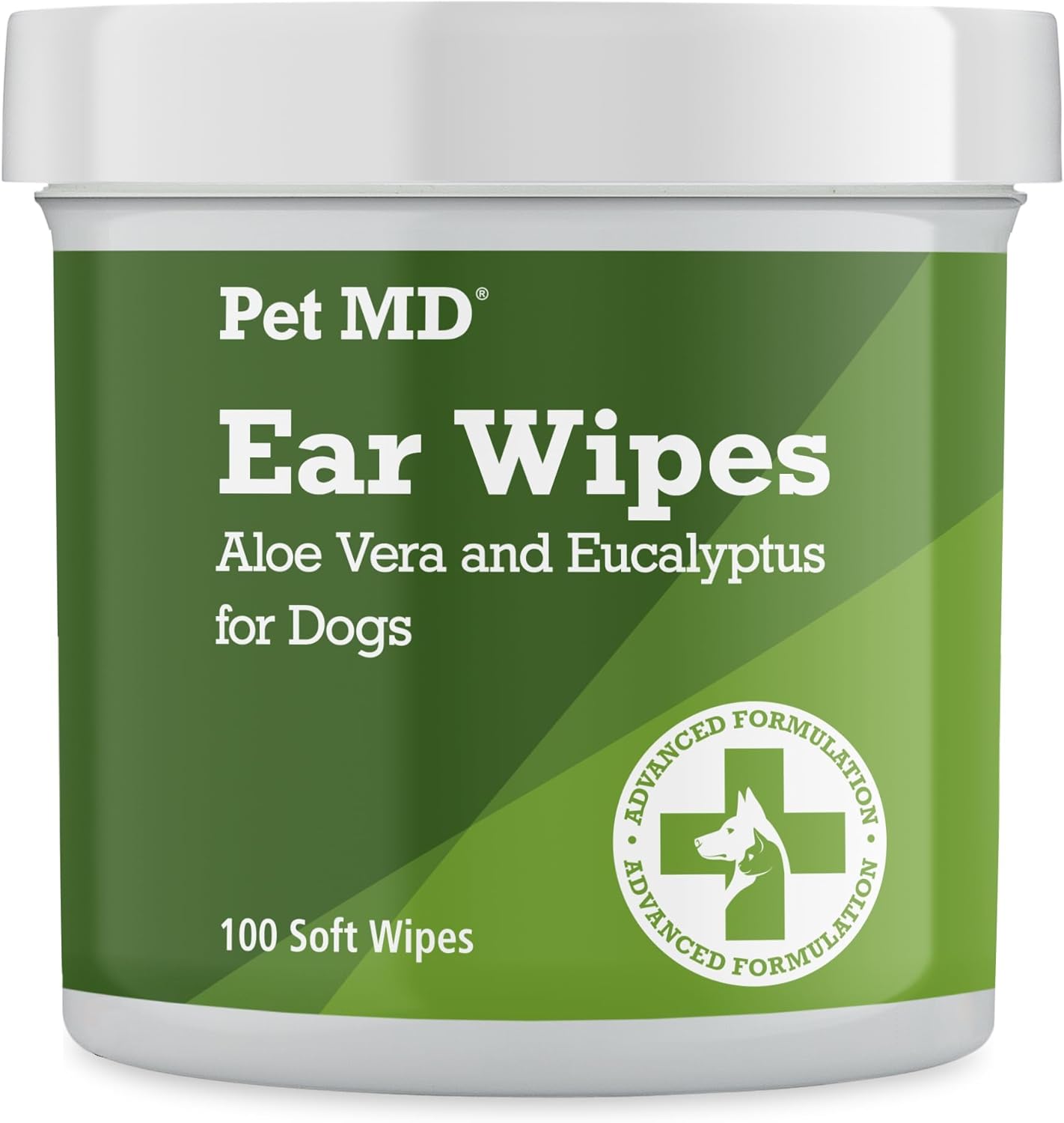 Pet MD aloe vera and eucalyptus ear wipes for dogs