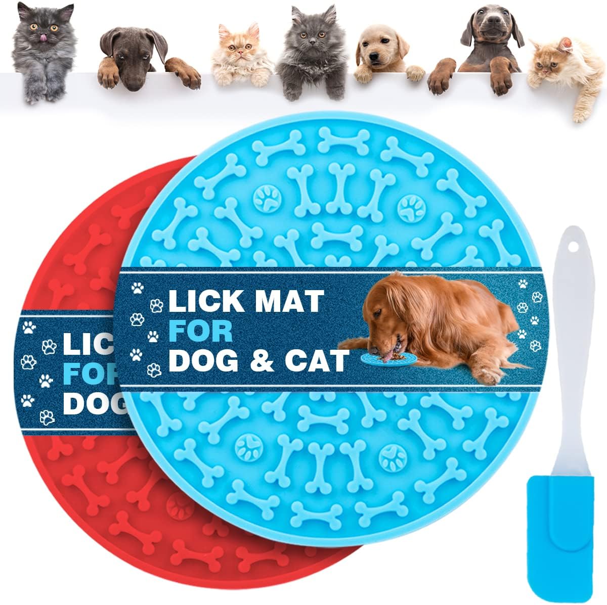 Wall-mounted silicone dog lick pad for bath distraction