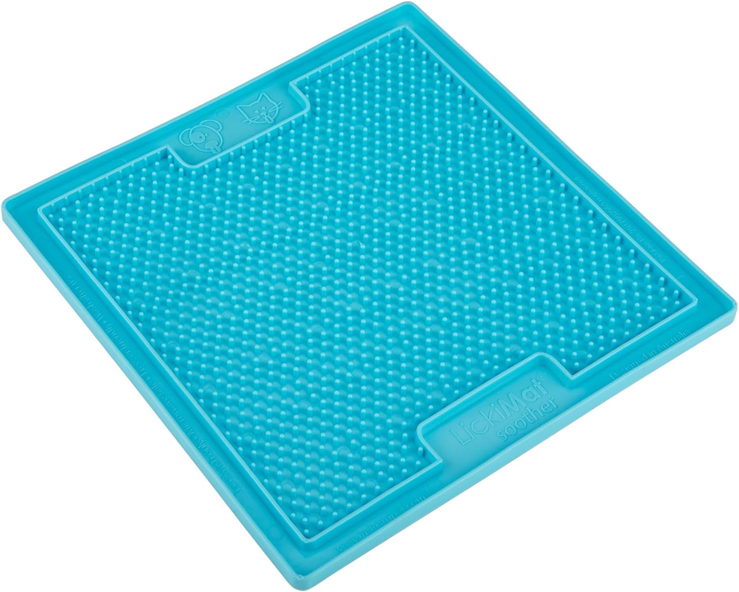 LickiMat Soother teal slow-feeder mat