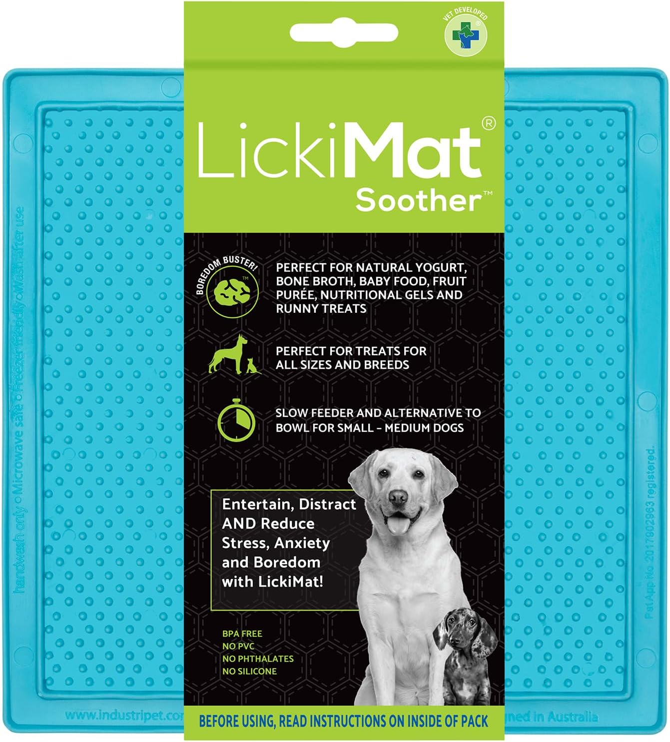 LickiMat Soother teal lick mat