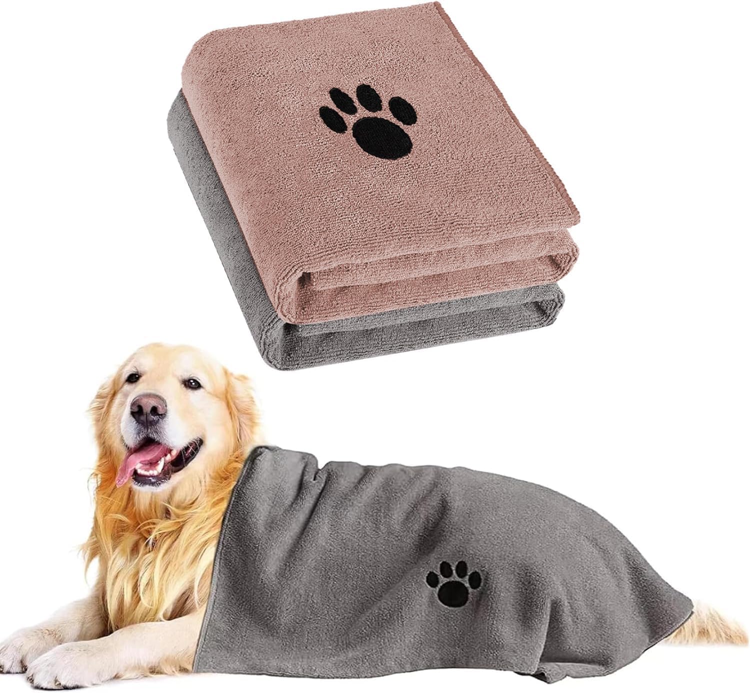 Microfiber dog towel 2-pack