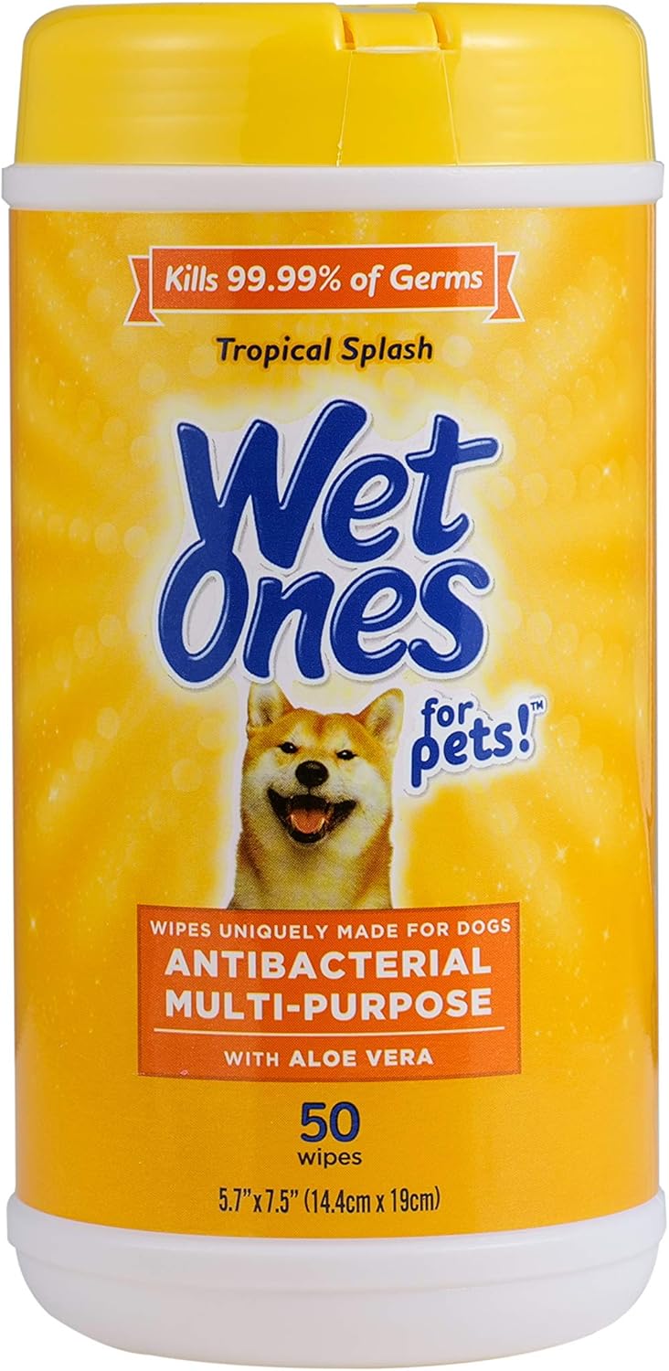 Wet Ones for Pets antibacterial dog wipes