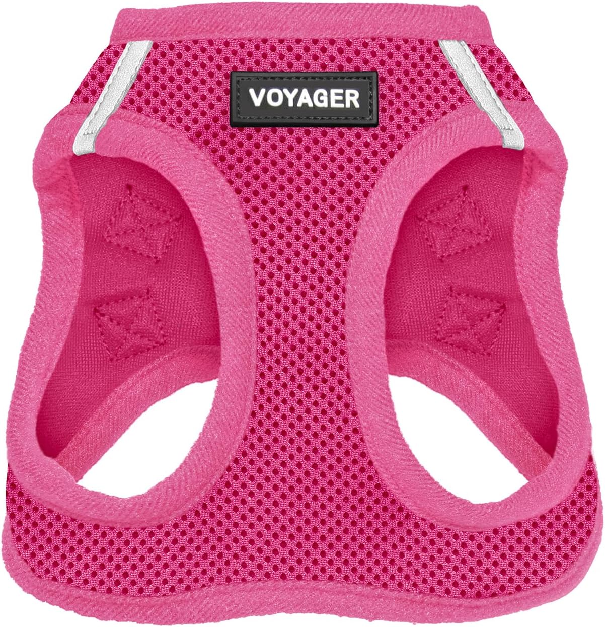 Pink mesh step-in dog harness