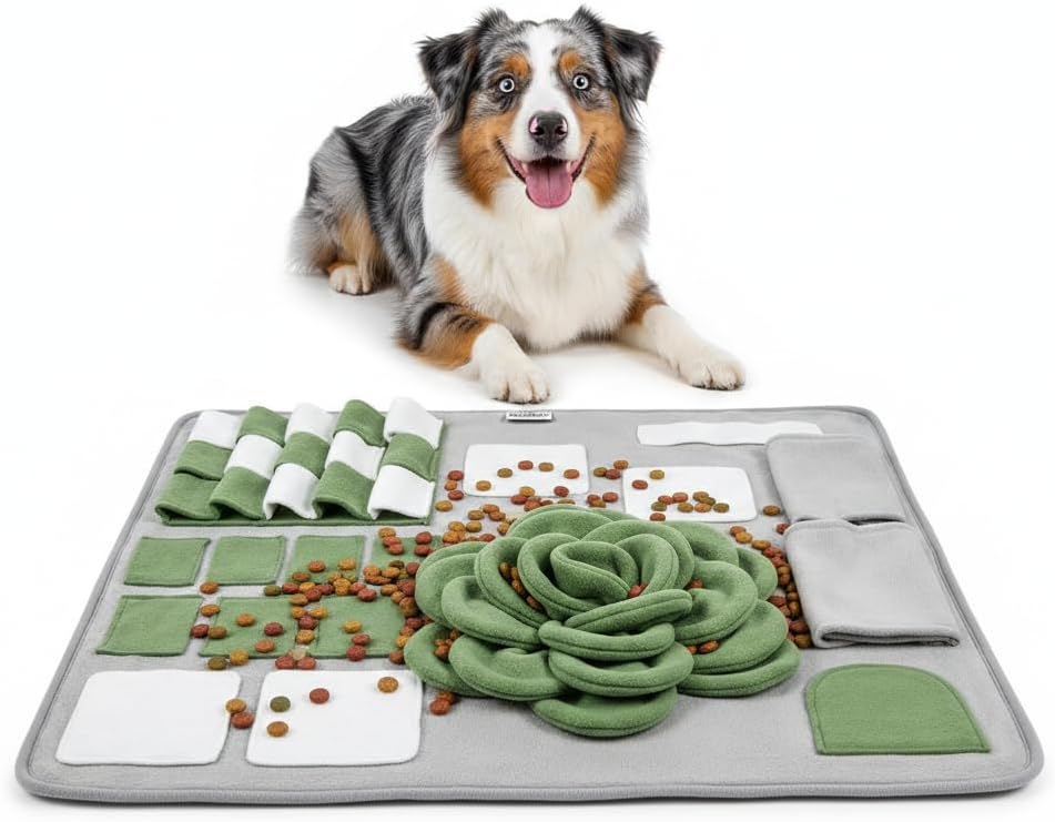 Sage green snuffle mat for dogs