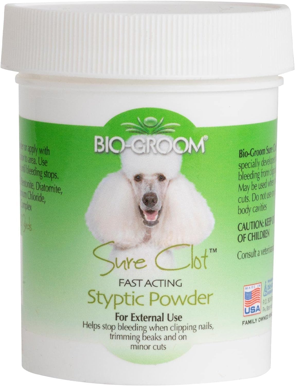 Bio-Groom Sure Clot fast-acting styptic powder for dogs