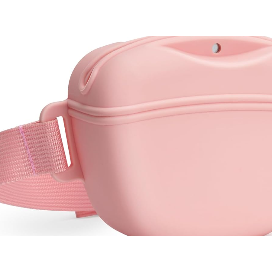 Pink hands-free dog treat pouch